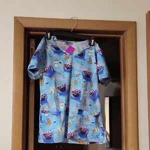 Sesame Street Blue Character Print Top